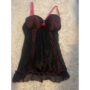 NWT Tracy Plus Size Lingerie Negligee Babydoll 3x